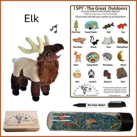 Busy Bottle Mini Kit - Outdoors Busy Bottle & Elk with Sound