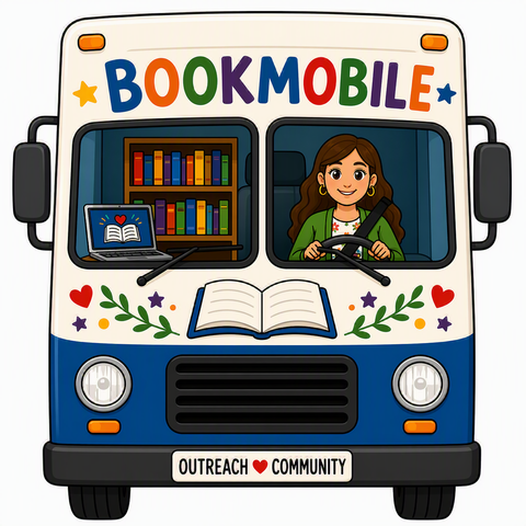 Bookmobile Acrylic Magnet