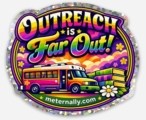 Outreach Die Cut Glitter Sticker 2