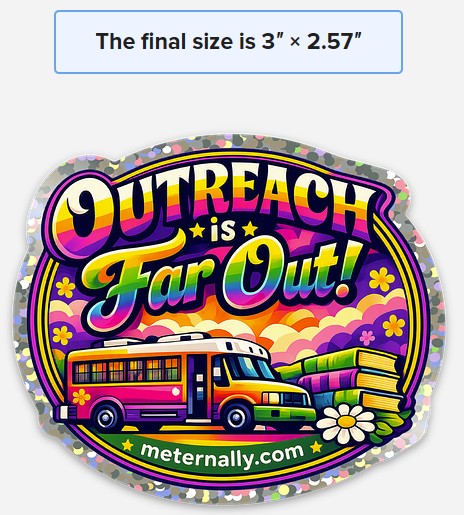Outreach Die Cut Glitter Sticker 2