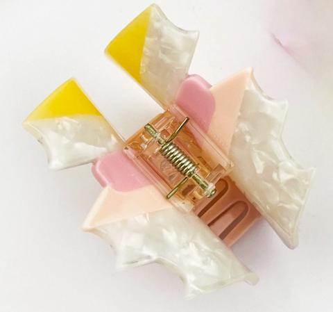 Cute Pastel Bookstack Claw Hair Clip (Small)