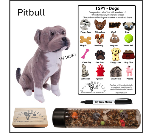 Busy Bottle Mini Kit - Dogs Busy Bottle & Mini Pit Bull with Sound