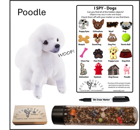 Busy Bottle Mini Kit - Dogs Busy Bottle & Mini Poodle with Sound