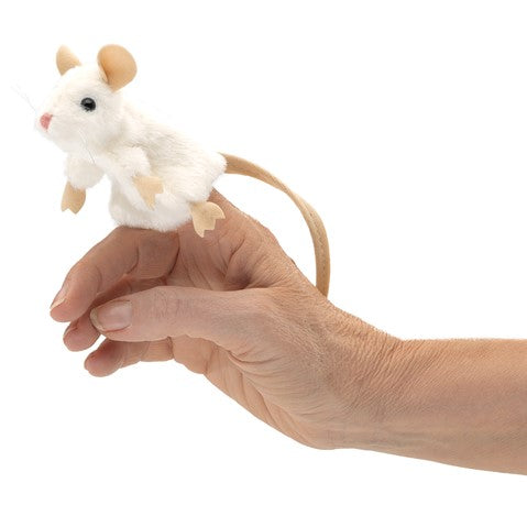 Mini White Mouse (Finger Puppet)