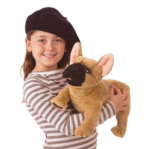 Library/Facility BACKPACK - Dogs DVD & Photo/Activity Cards Kit with French Bulldog Puppet