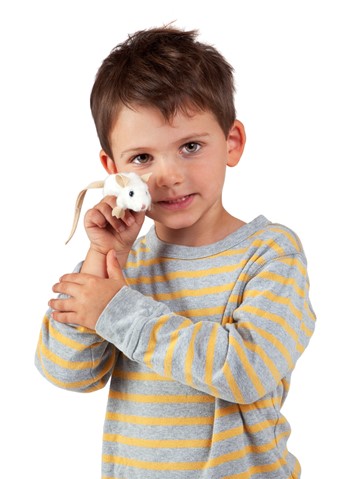 Mini White Mouse (Finger Puppet)