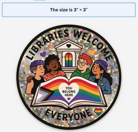Everyone is Welcome Die Cut Glitter Sticker