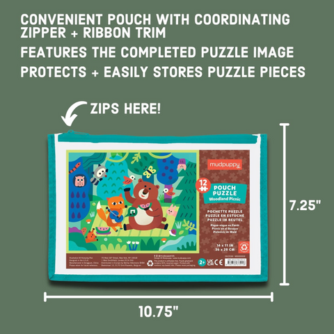 Woodland Picnic 12 Piece Pouch Puzzle