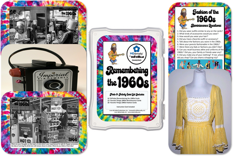 Library/Facility BACKPACK - Reminiscence Therapy - The 1960s DVD & Photo/Activity Cards Kit