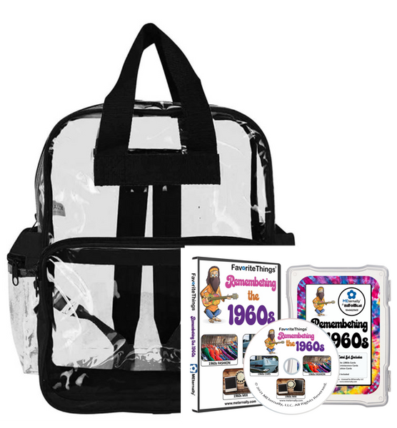 Library/Facility Deluxe BACKPACK - The 1960s DVD & Photo/Activity Cards Kit with Booklets