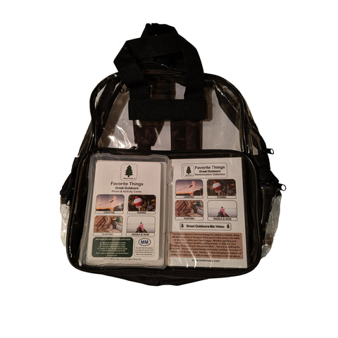 Library/Facility Clear Backpack - Build your own reminiscence kit