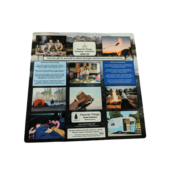 Great Outdoors Reminiscence Therapy Kit - Photo/Activity Card Kit with Four 24 x 24 Mega Memory Mats in Clear Backpack