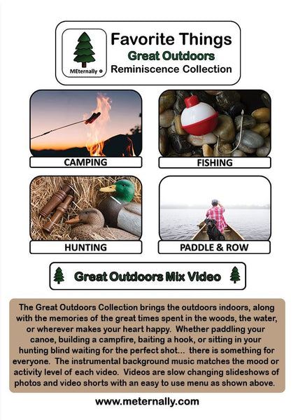 Library/Facility Zip Pack - Reminiscence Therapy - Great Outdoors DVD & Photo/Activity Cards