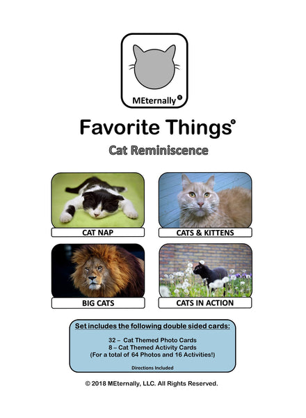 Reminiscence Therapy - Cat Collection Photo and Activity Cards