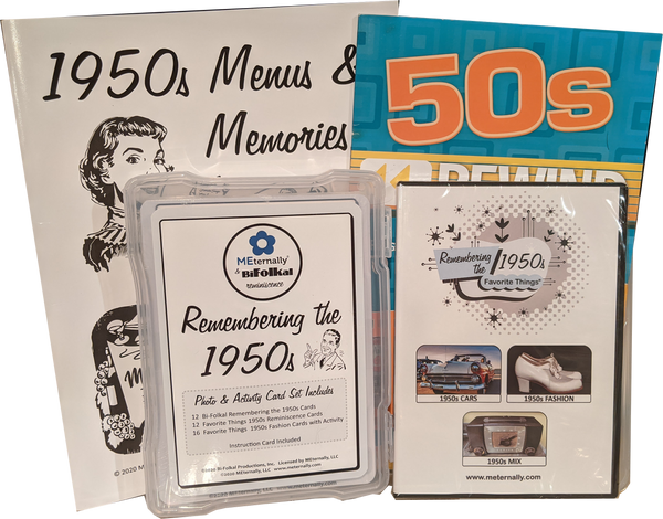 Library/Facility Pack - DELUXE Reminiscence Therapy - The 1950s DVD & Photo/Activity Cards Kit