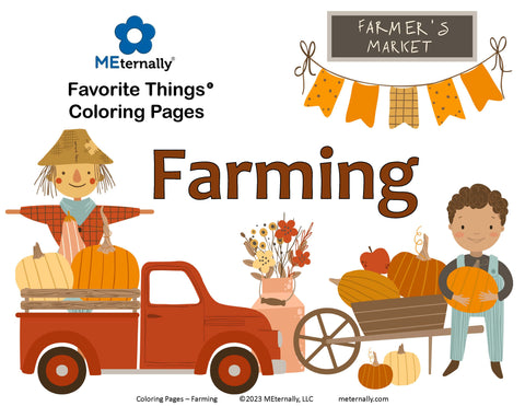 Farmer's Market Coloring Page