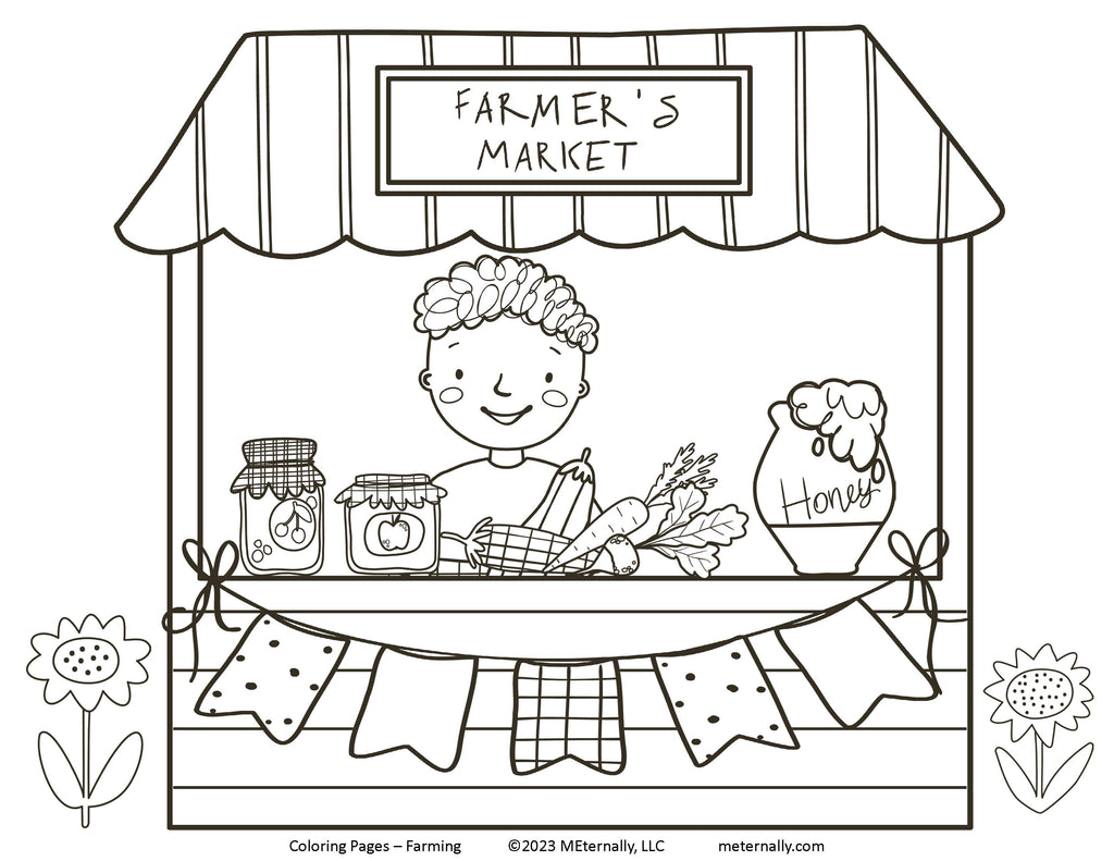 Market Coloring Page