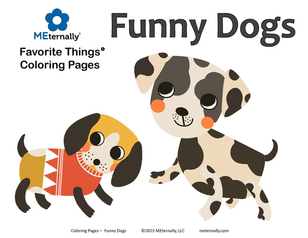 Coloring Pages - Funny Dogs
