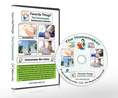 Library/Facility BACKPACK - Reminiscence Therapy - Homemaker DVD with Photo and Activity Cards Kit