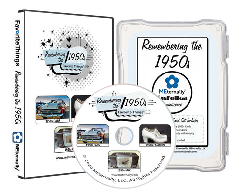 Library/Facility Pack - Reminiscence Therapy - The 1950s DVD & Photo/Activity Cards Kit