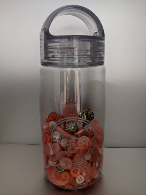 Busy Bottles - Pink Sensory Bottle (Buttons, Beads & Baubles)