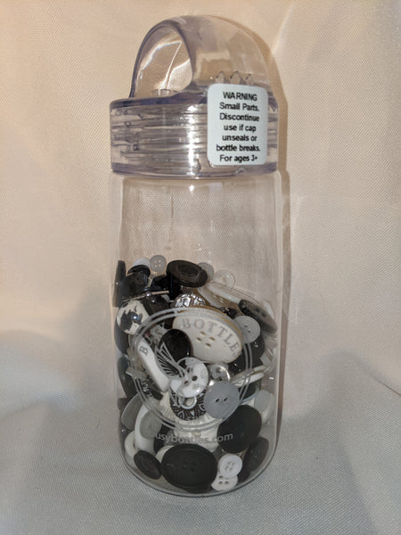 Busy Bottles - Black & White Sensory Bottle (Buttons, Beads & Baubles)