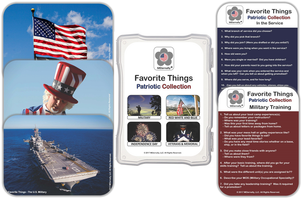 Library/Facility Zip Pack - Reminiscence Therapy - Patriotic DVD & Photo/Activity Cards Kit