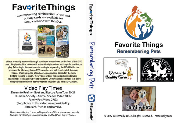 Favorite Things - Remembering Pets DVD & Photo Cards