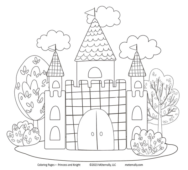 Coloring Pages - Princess & Knight
