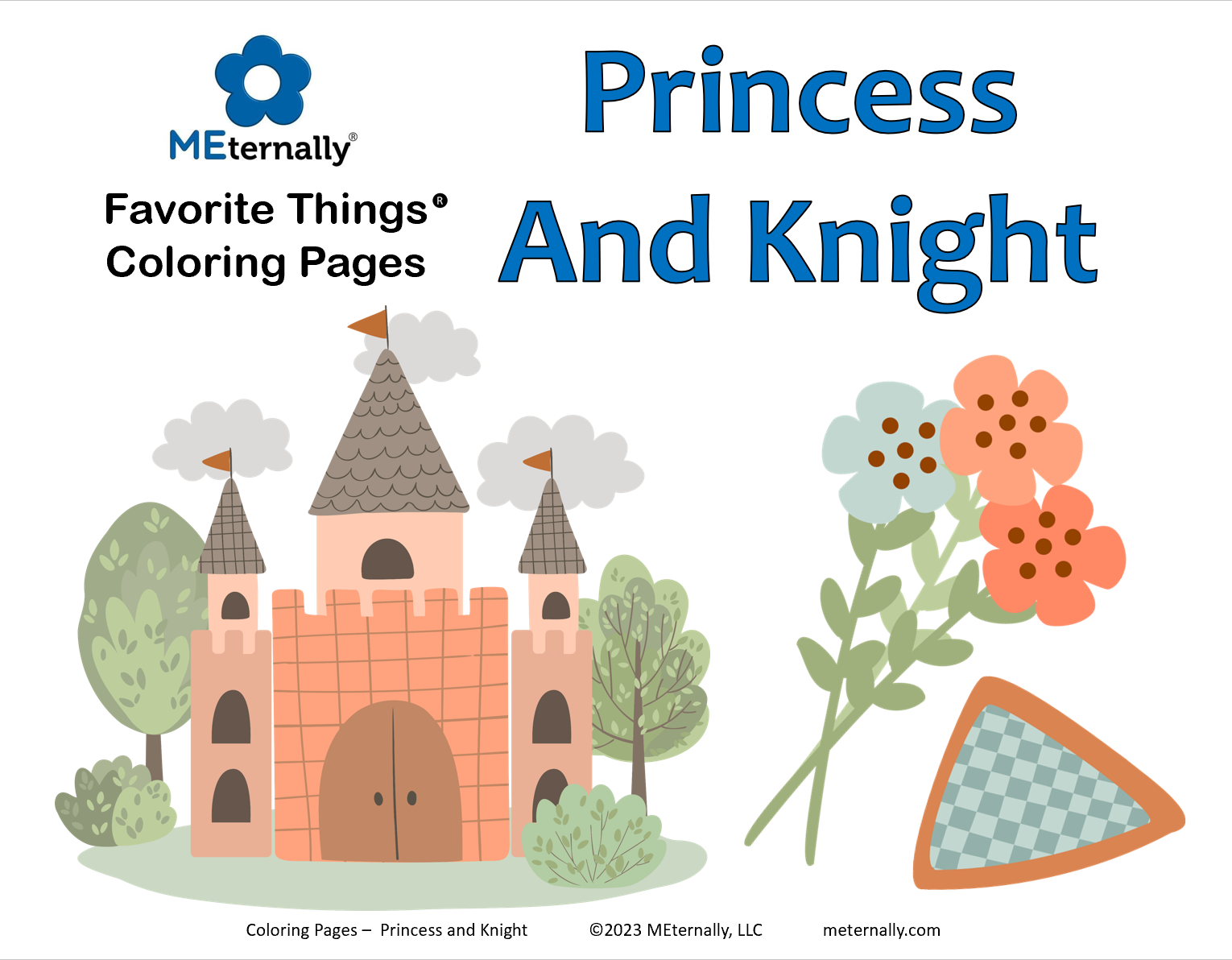 Coloring Pages - Princess & Knight