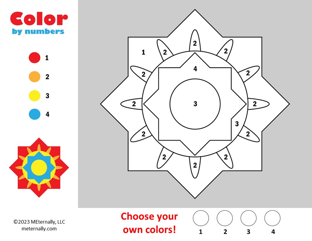 Color by Numbers - Patterns & Shapes Collection – MEternally