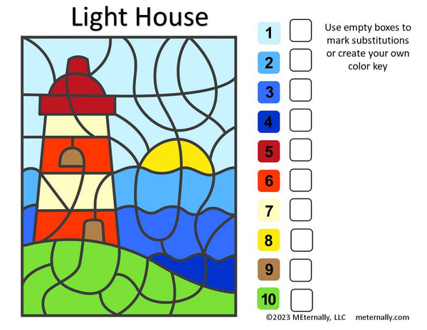 Color by Numbers - Stained-Glass & Shapes Collection