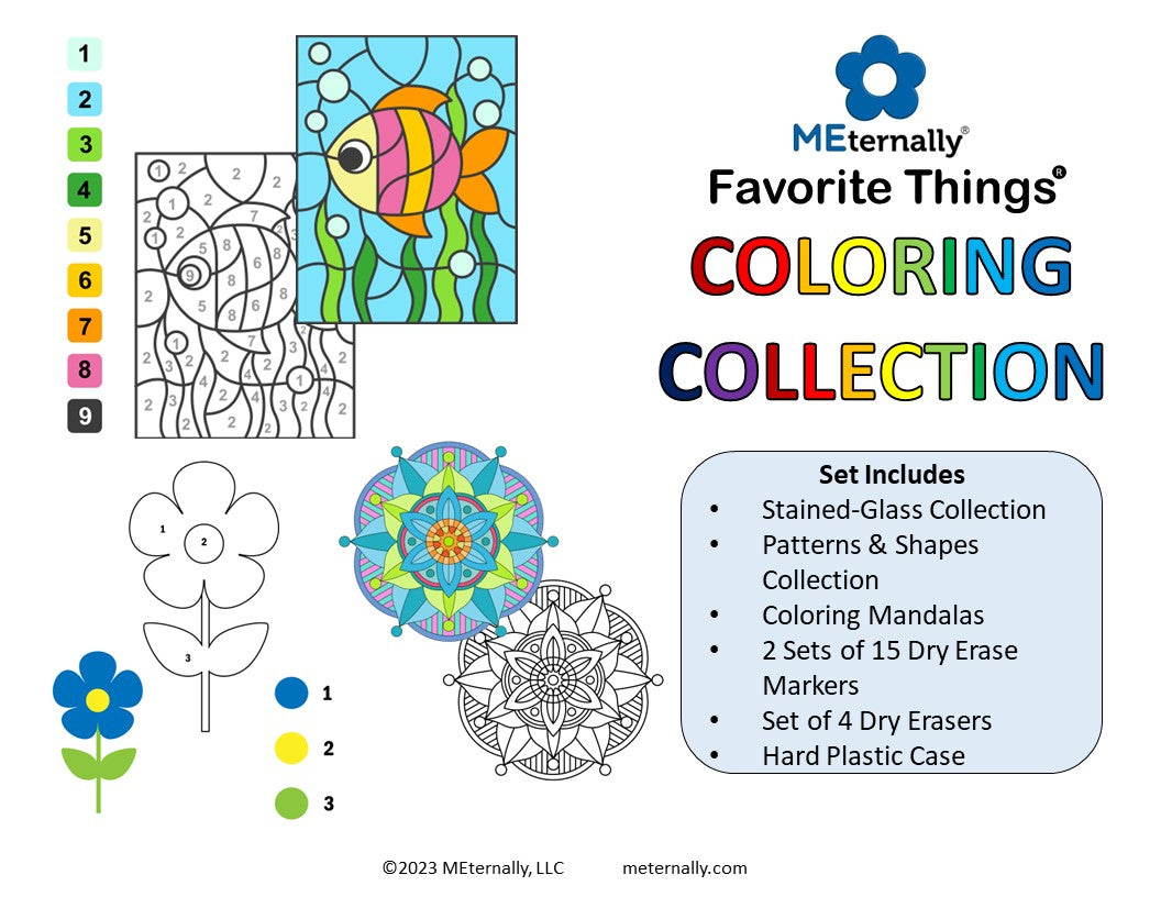 Coloring Collection - Mandalas & Color by Numbers Collection