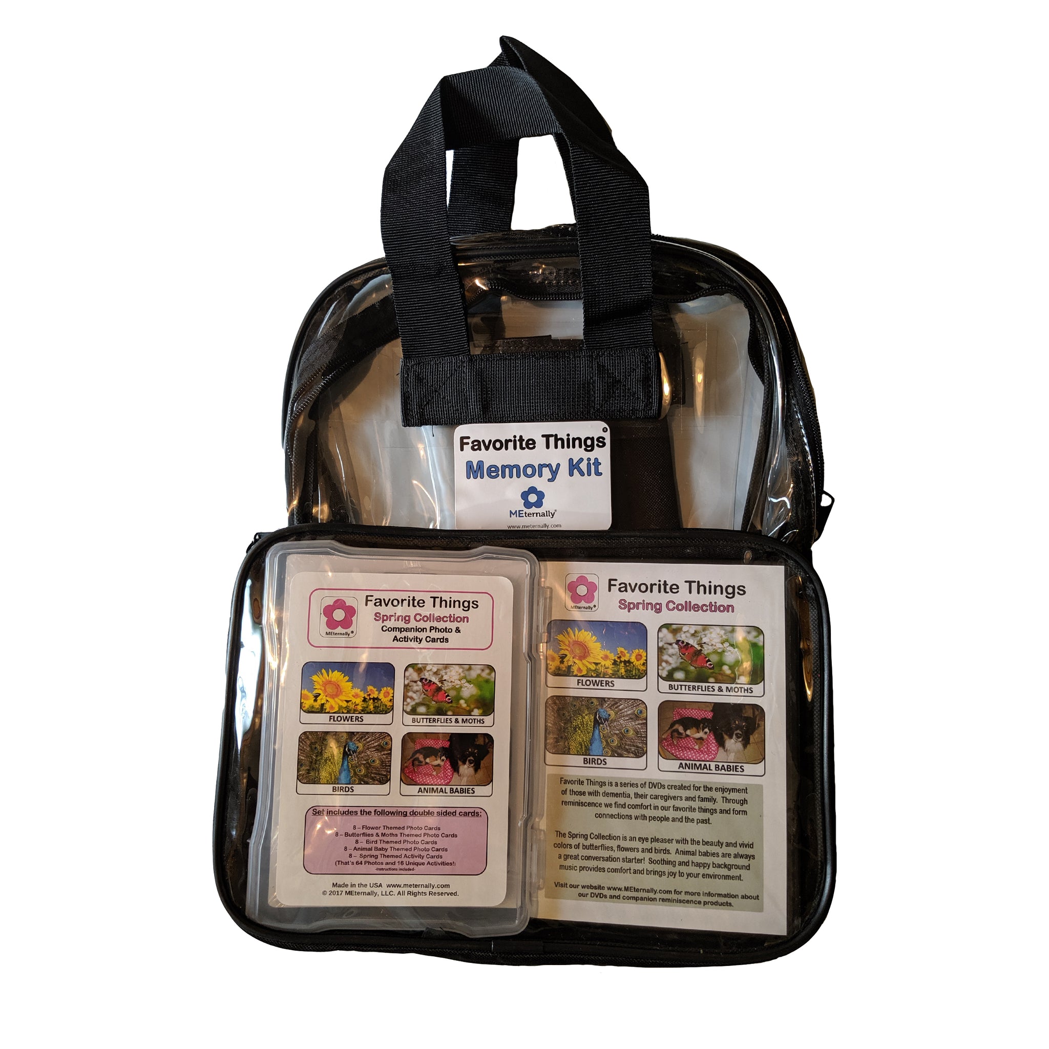 Library/Facility BACKPACK - Reminiscence Therapy - Spring DVD & Photo/Activity Cards Kit