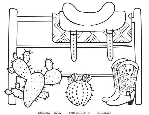 Coloring Pages - Cowboy Pack