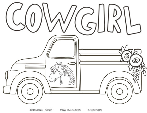 Coloring Pages - Cowgirl Pack