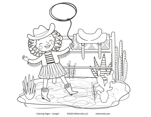 Coloring Pages - Cowgirl Pack