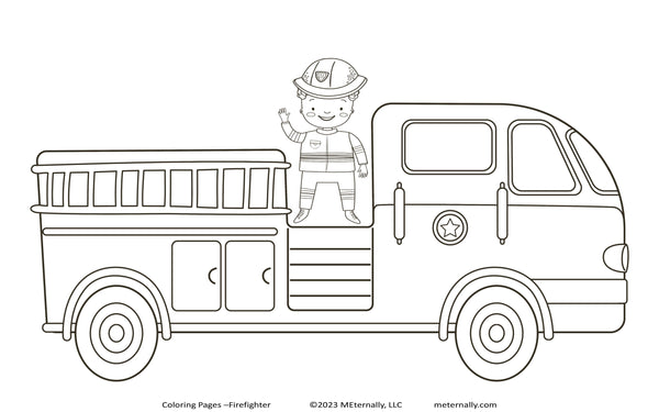 Coloring Pages - Firefighter Pack
