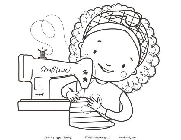 Coloring Pages - Sewing Pack